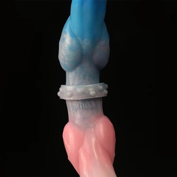 Double Dildo Animal Horse Dick Huge Knot Dildo Soft Silicone Anal Dilator - Image 3