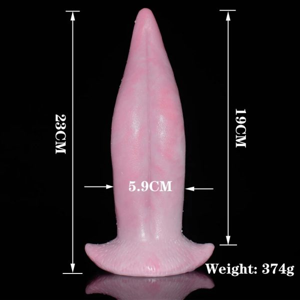 New Anal Plug Realistic  Skin Feel Tongue Butt Plug G-Spot - Image 2