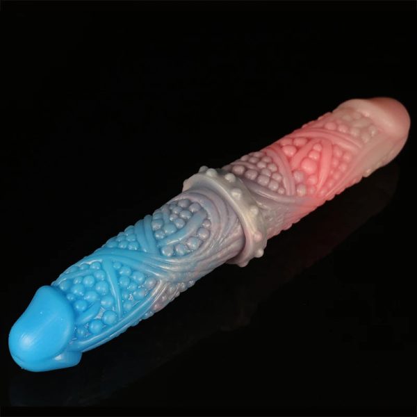 Super Long Double Head Dildo With Horse Knot Lesbian Anal Plug - Image 11