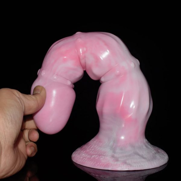 Pink Huge Anal Beads Butt Plug G-Spot Sex Toy For Women Men Soft Liquid - Image 5