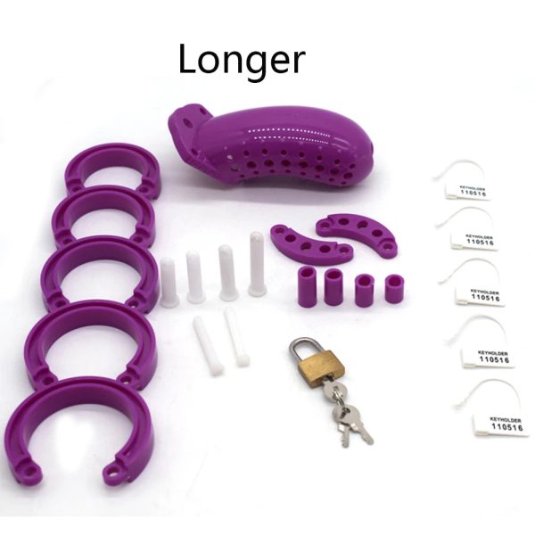 Gay Chastity Device Cock Cage 5 Size Rings Sex Products For Men - Image 4
