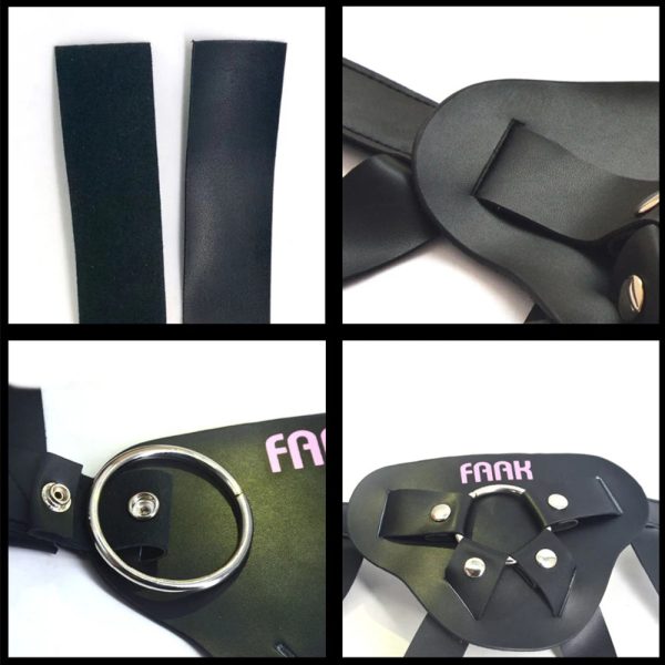 FAAK Genuine Leather Strap-on Adult Game Sexual Bandage Gear Feels - Image 3