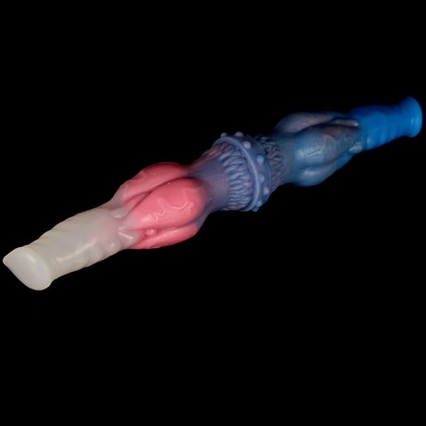 14.17"Super Long Double Dildo Silicone Animal Dog Penis Big Knot Anal Plug - Image 9
