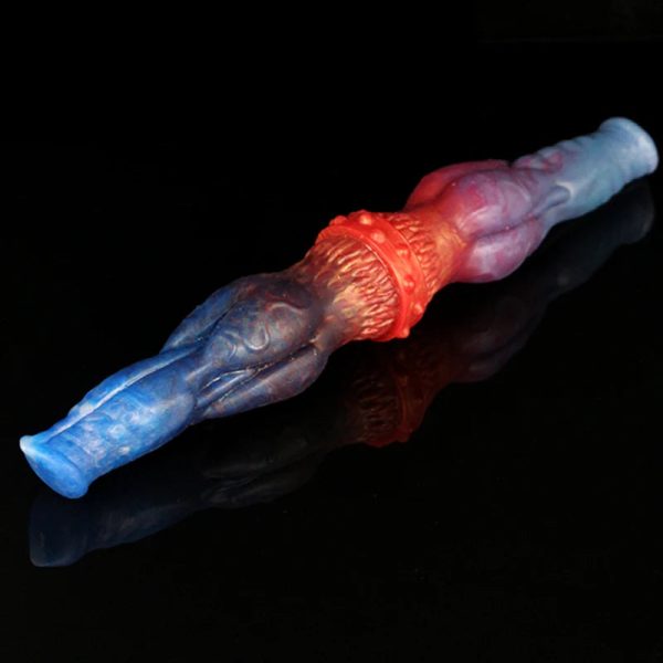 14.17"Super Long Double Dildo Silicone Animal Dog Penis Big Knot Anal Plug - Image 8