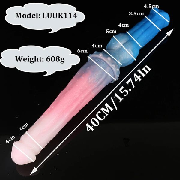 40CM Super Long Double Head Horse And Dog Combination Kont Dildo - Image 2