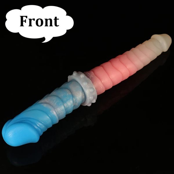 Super Long Double Head Dildo With Horse Knot Lesbian Anal Plug - Image 9