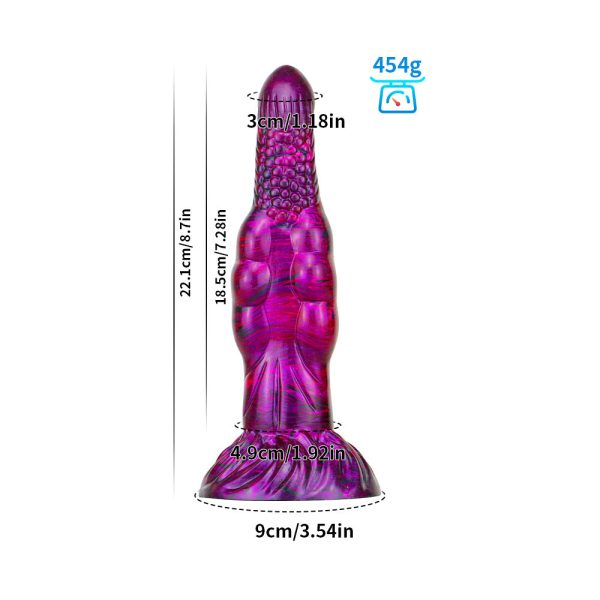 Ombre Dual-Layer Liquid Silicone Dildo - Extra Large Fantasy Design for Women - Image 8