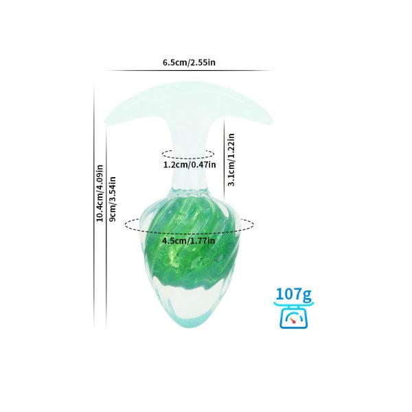 Swirled Pastel Glass Anal Plug - Image 29