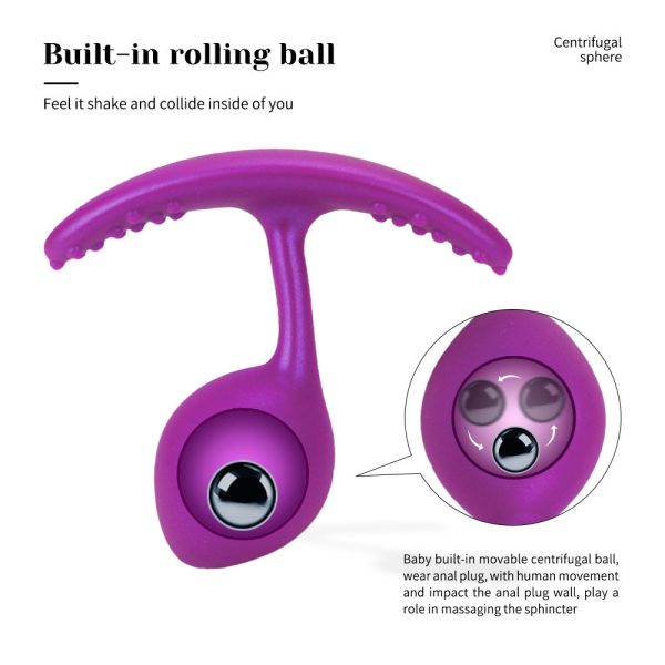 Rolling Beads Anal Plug - Wearable Butt Trainer with Rotating Pearls for Stimulation - Image 2