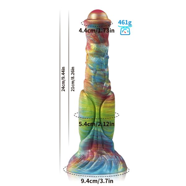 Colorful Fantasy Dildo - Body-Safe Silicone Animal Toy for Gentle Stimulation & Couples Fun - Image 5