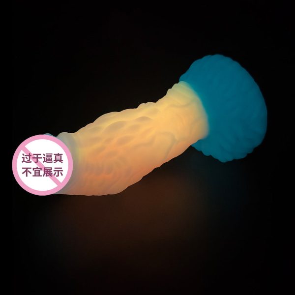 Multi-Color Glowing Alien Dildo - Ultra-Soft Silicone Vaginal & Anal Stimulator - Image 3