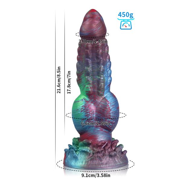 Colorful Fantasy Dildo - Body-Safe Silicone Animal Toy for Gentle Stimulation & Couples Fun - Image 7
