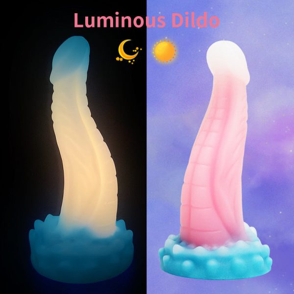XL Hyper-Realistic Glowing Dildo - Thick Veined Silicone Cock, Jumbo Size Adult Toy for Women & Couples - Image 2