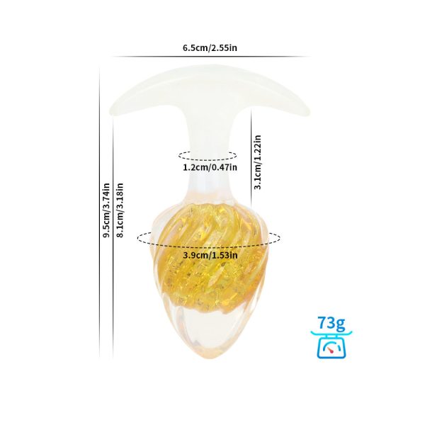 Swirled Pastel Glass Anal Plug - Image 25