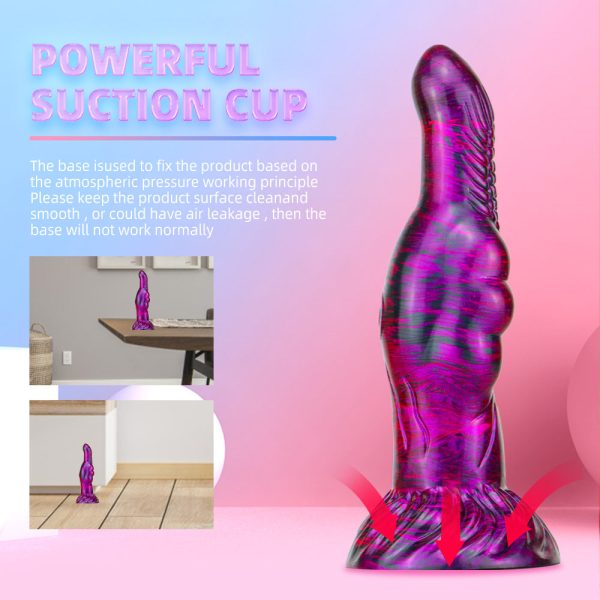 Ombre Dual-Layer Liquid Silicone Dildo - Extra Large Fantasy Design for Women - Image 2