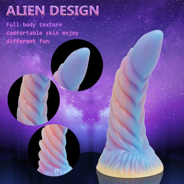 Fluorescent Animal-Shaped Dildo - Lifelike Equine Penis with Suction Cup