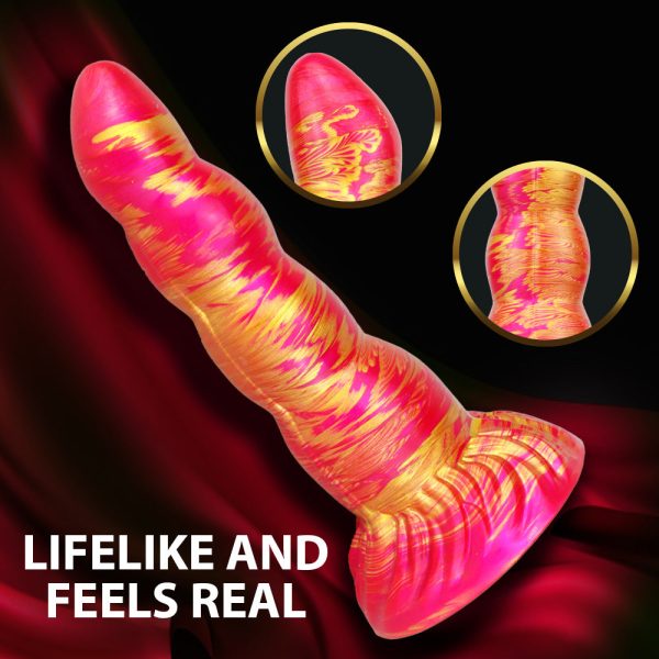 Ultra-Soft Fantasy Silicone Dildo - Handheld Realistic Pleasure Toy with Suction Cup Base - Image 4
