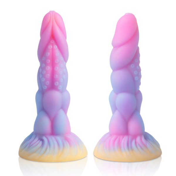 Glow-in-the-Dark Monster Dildo - Extra Long & Thick Realistic Silicone Cock - Image 2