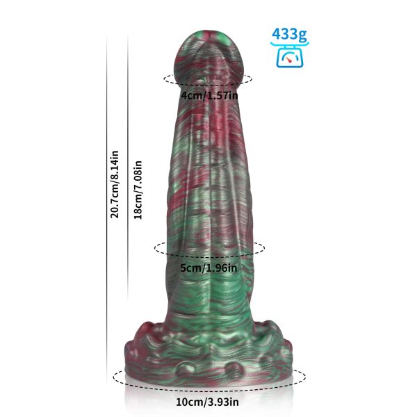 Colorful Fantasy Dildo - Body-Safe Silicone Animal Toy for Gentle Stimulation & Couples Fun - Image 6