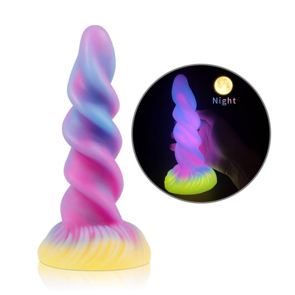 Fluorescent Spiral Fantasy Dildo