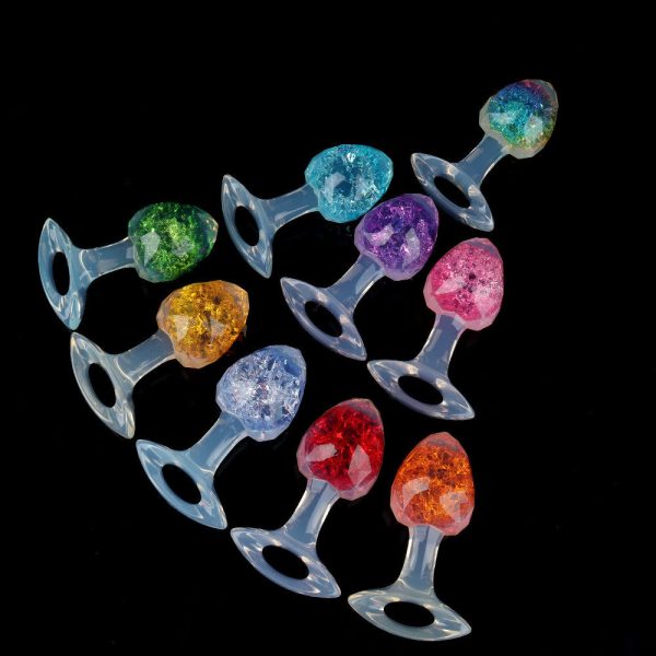 Platinum Silicone Crystal Anal Plug - Image 3