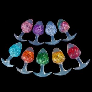 Swirled Pastel Glass Anal Plug