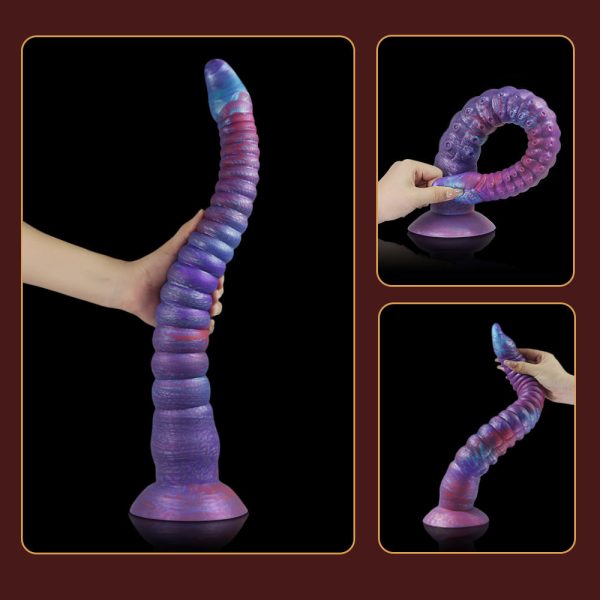 Realistic Tentacle Dildo & Butt Plug - Dual-Use Glowing Silicone Toy for Anal & G-Spot Play - Image 3