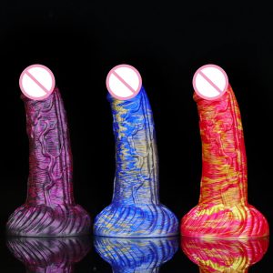Multicolor Liquid Silicone Dildo