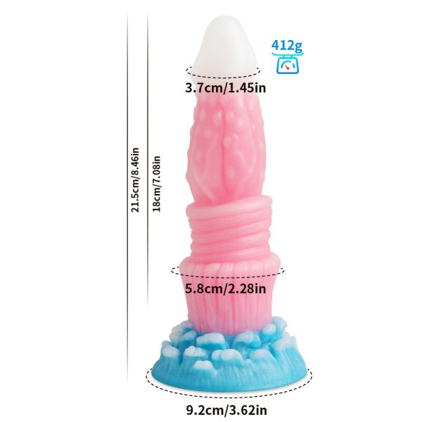 XL Hyper-Realistic Glowing Dildo - Thick Veined Silicone Cock, Jumbo Size Adult Toy for Women & Couples - Image 5