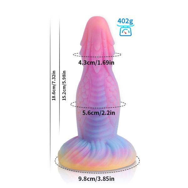 Starry Dream Glow-in-the-Dark Anal Plug - Cosmic Purple Crystal Tentacle Dildo - Image 10