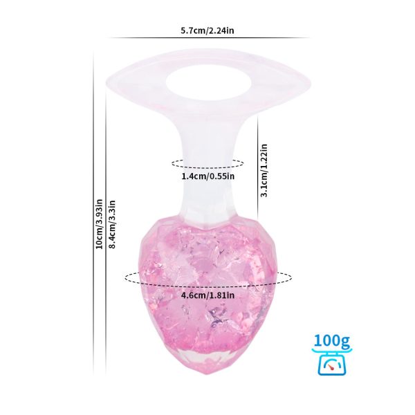 Platinum Silicone Crystal Anal Plug - Image 26