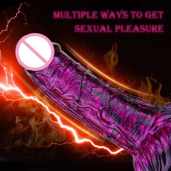 Multicolor Liquid Silicone Dildo - Image 2