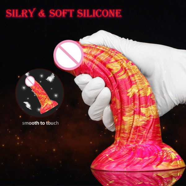 Multicolor Liquid Silicone Dildo - Image 3