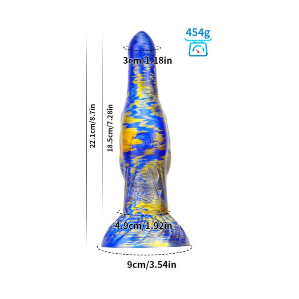 Ombre Dual-Layer Liquid Silicone Dildo - Extra Large Fantasy Design for Women - Image 6