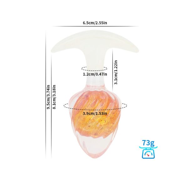 Swirled Pastel Glass Anal Plug - Image 19