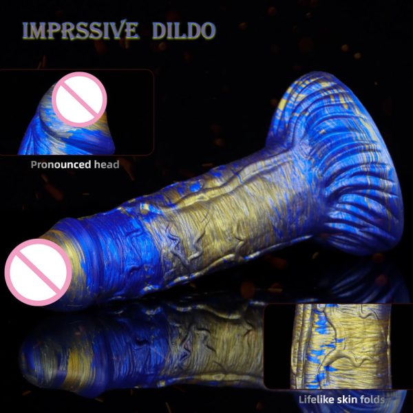 Multicolor Liquid Silicone Dildo - Image 4