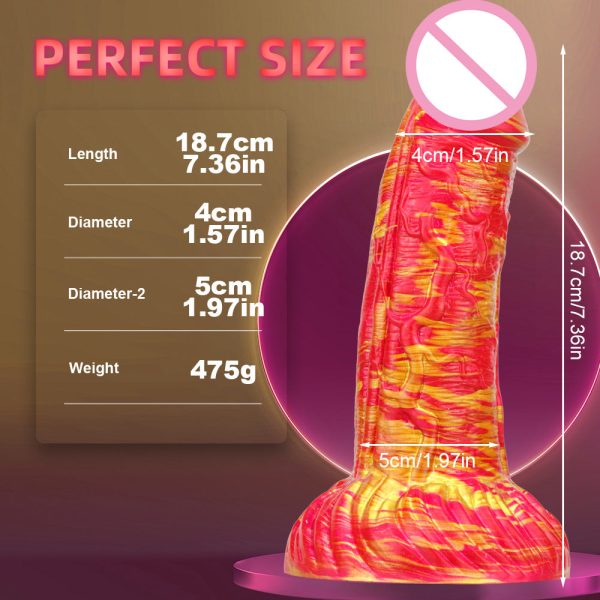 Multicolor Liquid Silicone Dildo - Image 7