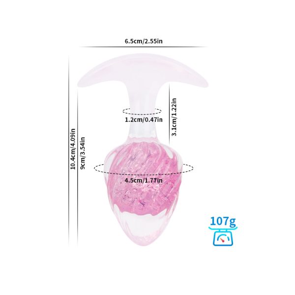 Swirled Pastel Glass Anal Plug - Image 8