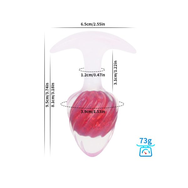 Swirled Pastel Glass Anal Plug - Image 22