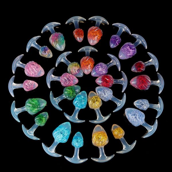 Swirled Pastel Glass Anal Plug - Image 4