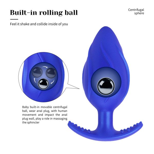 Anal Beads Plug with Stimulating Rollers - Image 2