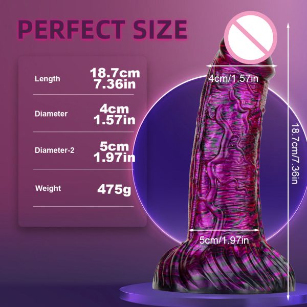 Multicolor Liquid Silicone Dildo - Image 6
