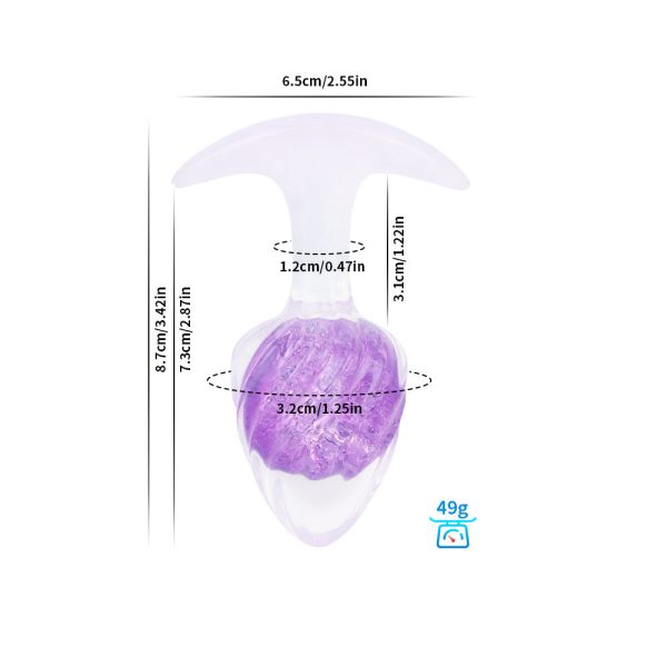 Swirled Pastel Glass Anal Plug - Image 9