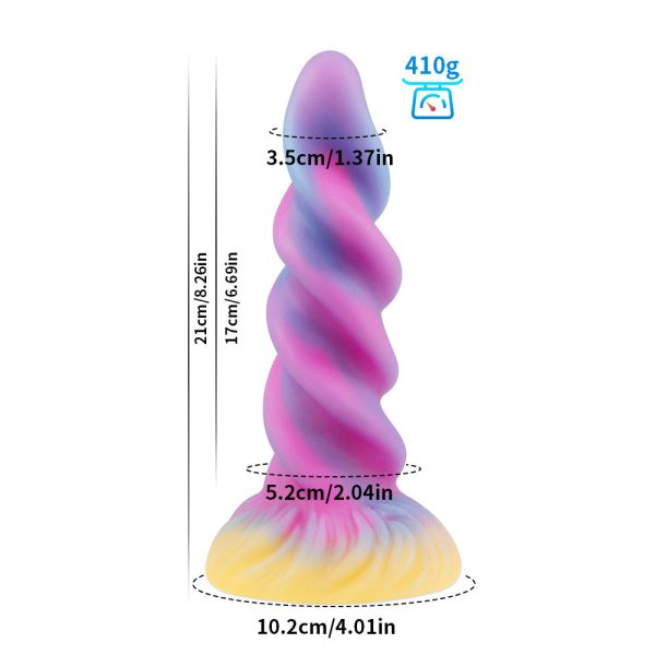 Starry Dream Glow-in-the-Dark Anal Plug - Cosmic Purple Crystal Tentacle Dildo - Image 9