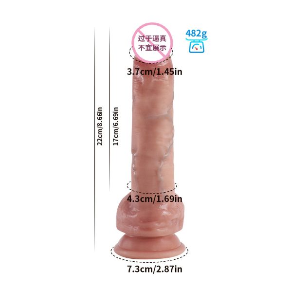 Ultra-Realistic Liquid Silicone Dildo - Extra Soft & Flexible Design for Women - Image 6