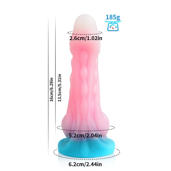 XL Hyper-Realistic Glowing Dildo - Thick Veined Silicone Cock, Jumbo Size Adult Toy for Women & Couples - Image 12