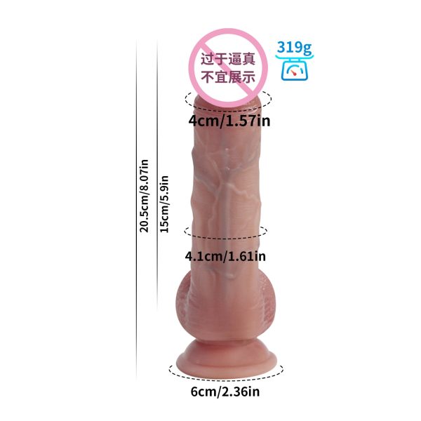 Ultra-Realistic Liquid Silicone Dildo - Extra Soft & Flexible Design for Women - Image 8