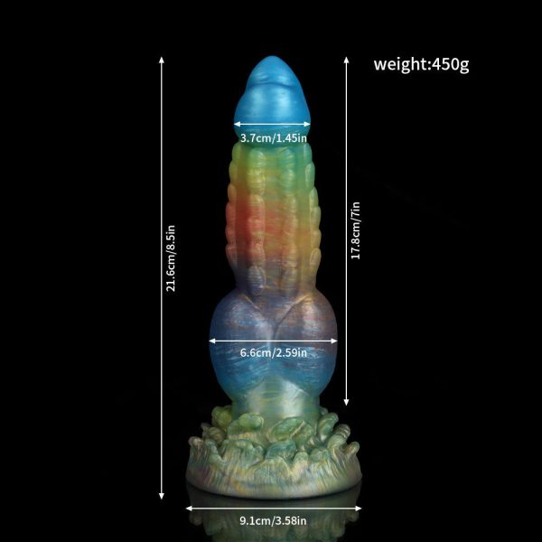 Multicolor Fantasy Silicone Dildo - Image 6