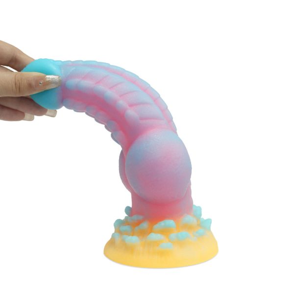 Fantasy Glow Dildo with Anal Plug - Image 3