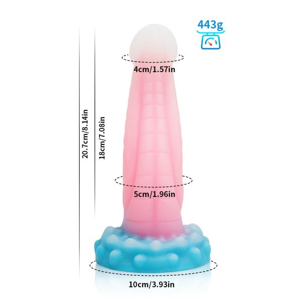 XL Hyper-Realistic Glowing Dildo - Thick Veined Silicone Cock, Jumbo Size Adult Toy for Women & Couples - Image 6